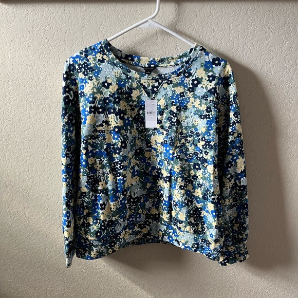 Ann Taylor Tops - Ann Taylor Women’s Floral Print Sweatshirt Size M Multicolor 100% Cotton NWT